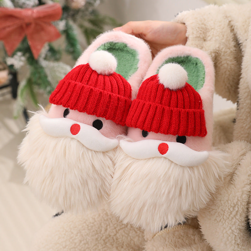 Warme Weihnachts Hausschuhe mit Weihnachtsmann Design