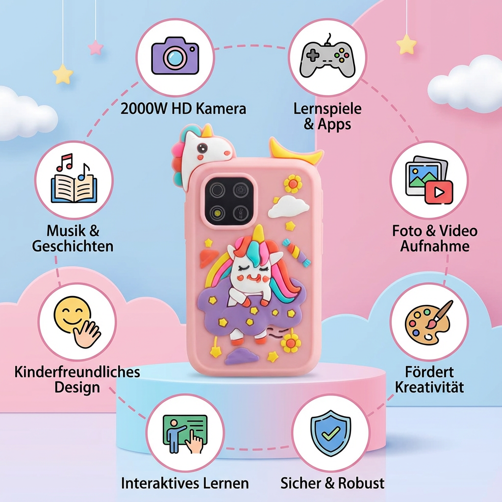 Bildungsförderndes Spielzeug für Kinder in Form eines Smartphones