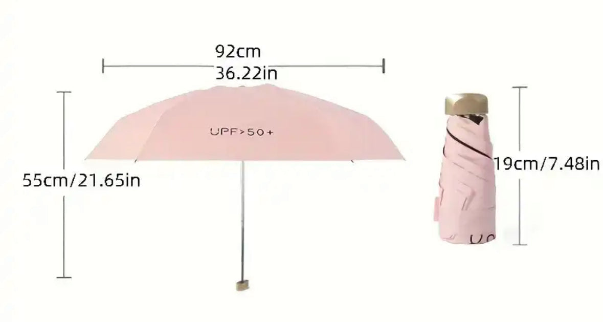 Kompakter Mini-Regenschirm – Tragbarer Regen- und Sonnenschutz für Unterwegs