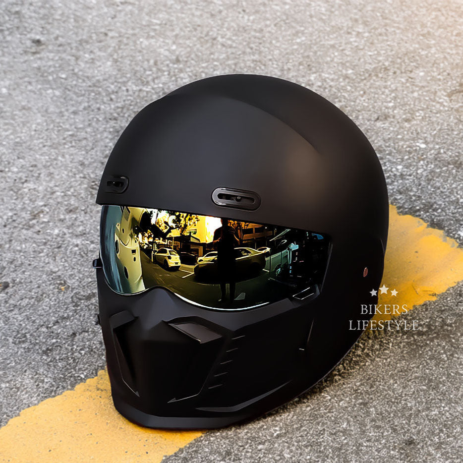 Retro Klassischer Motorradhelm DOT- und ECE-zugelassen Zeitloses Design
