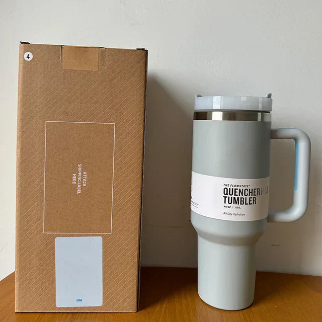 Isolierte Edelstahl-Reisebecher 40oz Mit Griff Lebenslange Deckel Und Strohhalm