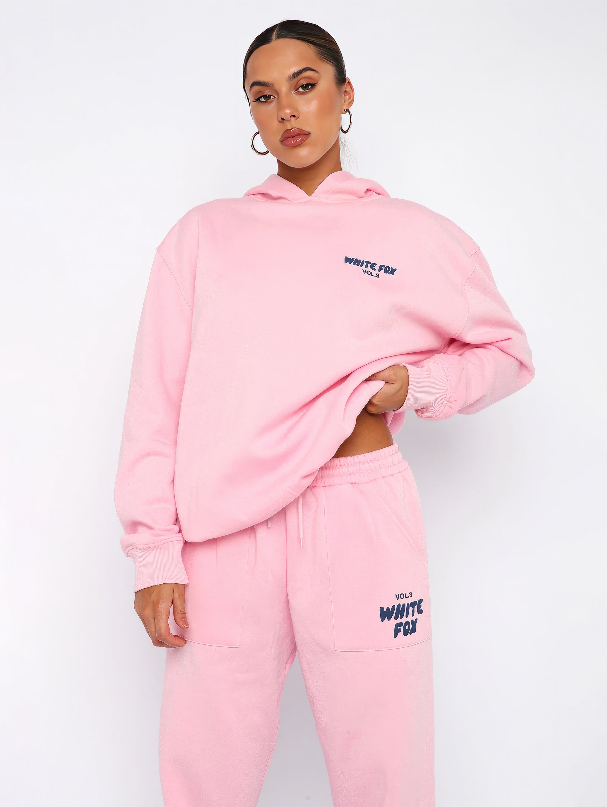 Vanio | Damen WhiteFox Trainingsanzug mit Kapuze