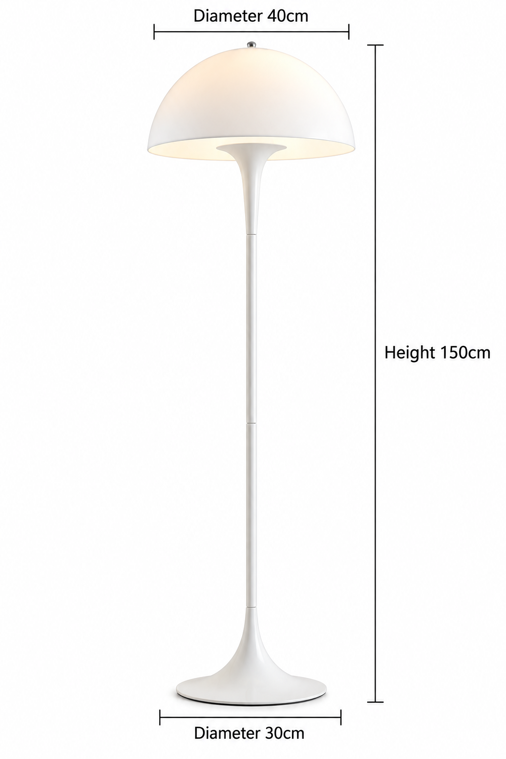 Panthella Tischlampe – Mid-Century Champignon Tischlampe mit Sanfter Lichtverteilung