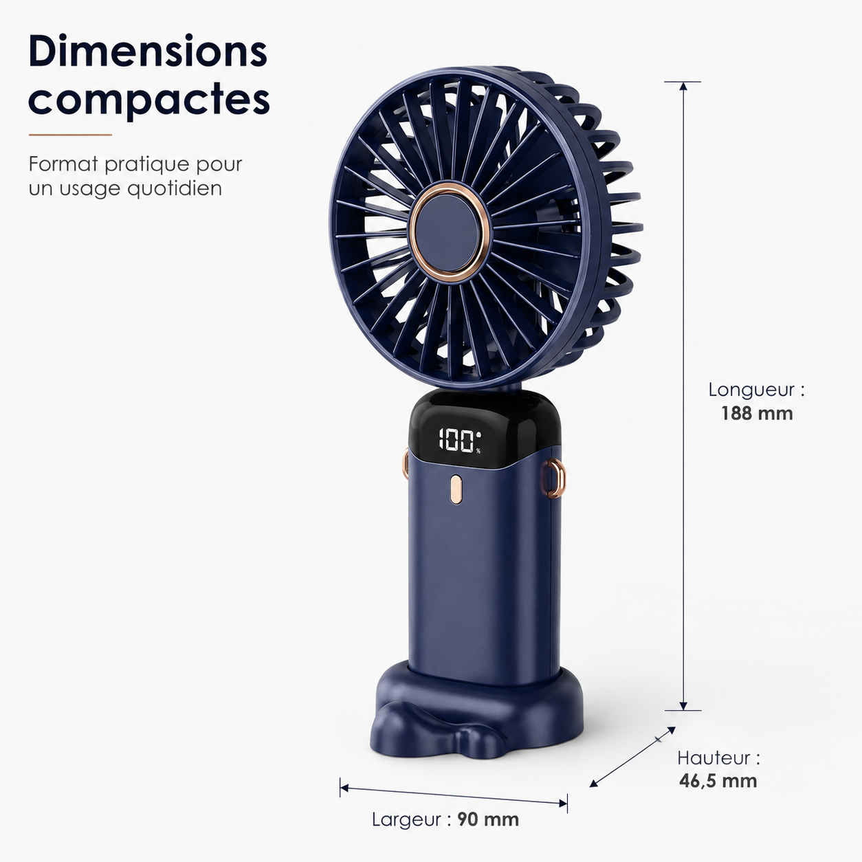 Wiederaufladbarer tragbarer Ventilator 5000mAh