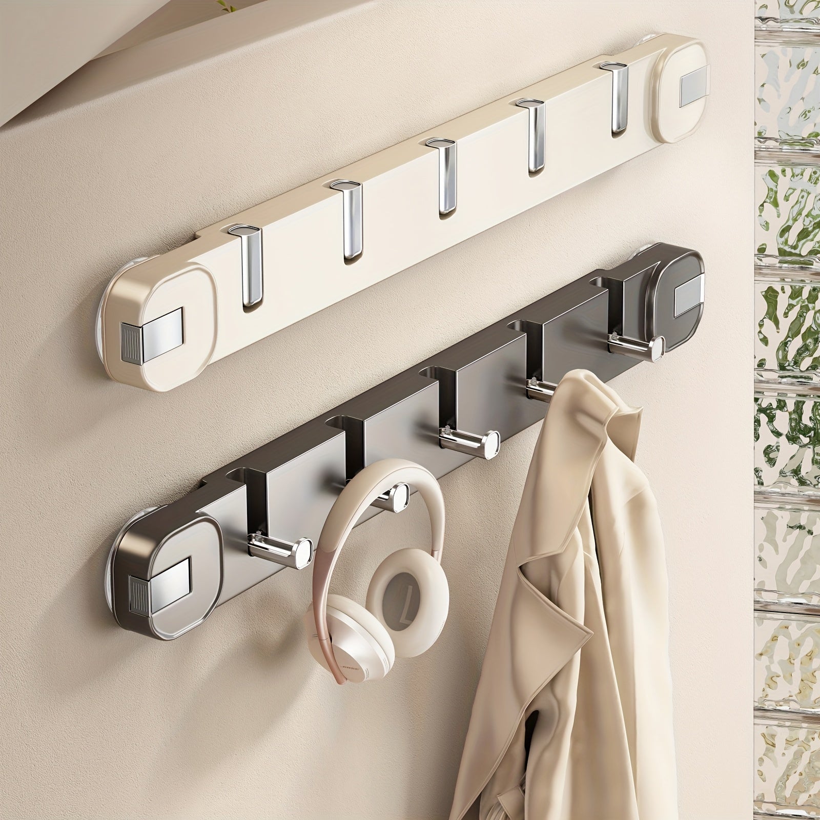 Wandhakenpaneel Ohne Bohren – OrganisierenPlus Verstecktes 5-Haken Regal