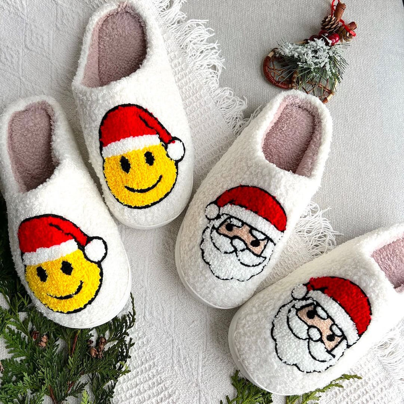 SnowJoy Weihnachtspantoffeln – Warme Schlappen mit Festlichem Design & Antirutschsohle