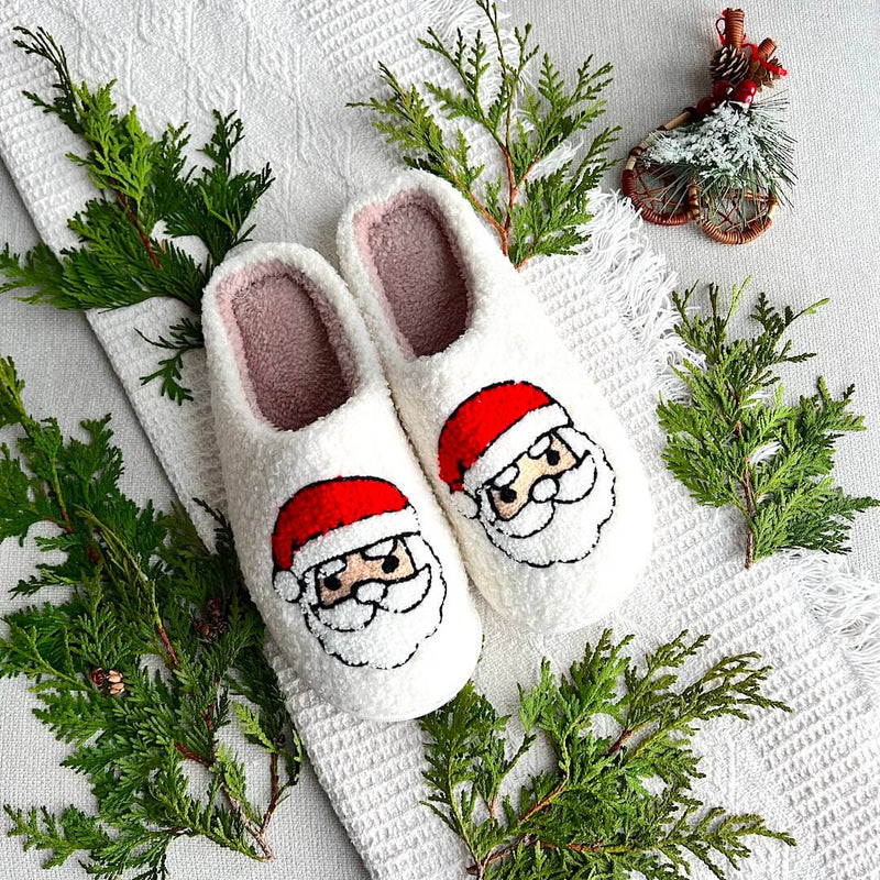 SnowJoy Weihnachtspantoffeln – Warme Schlappen mit Festlichem Design & Antirutschsohle