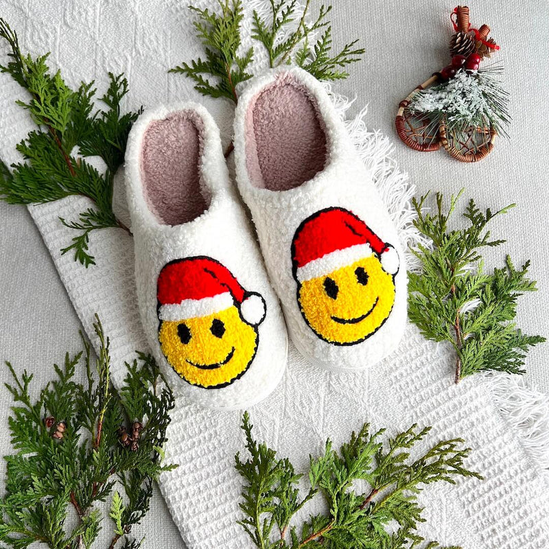SnowJoy Weihnachtspantoffeln – Warme Schlappen mit Festlichem Design & Antirutschsohle