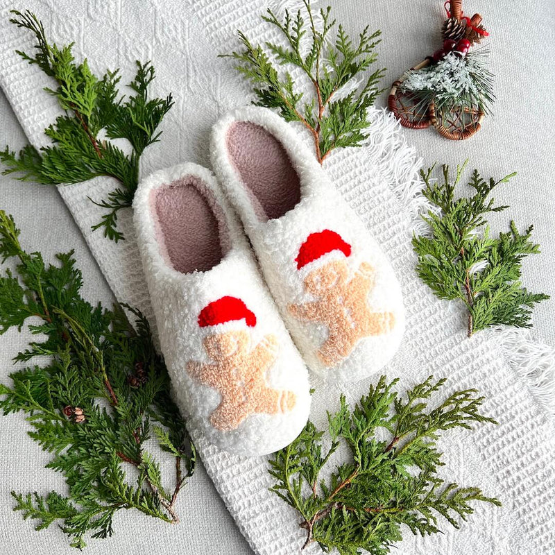 SnowJoy Weihnachtspantoffeln – Warme Schlappen mit Festlichem Design & Antirutschsohle