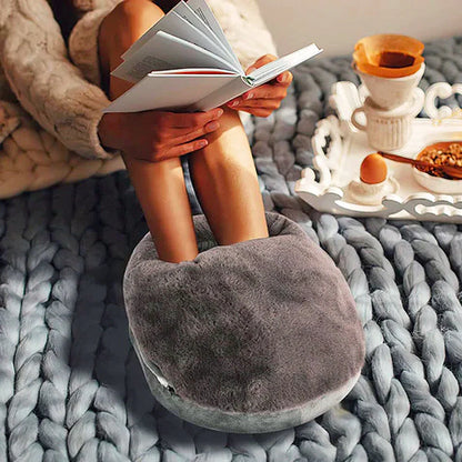 WarmNest XL Elektrische Fußwärmer – Plüschkomfort & Einstellbare Wärme