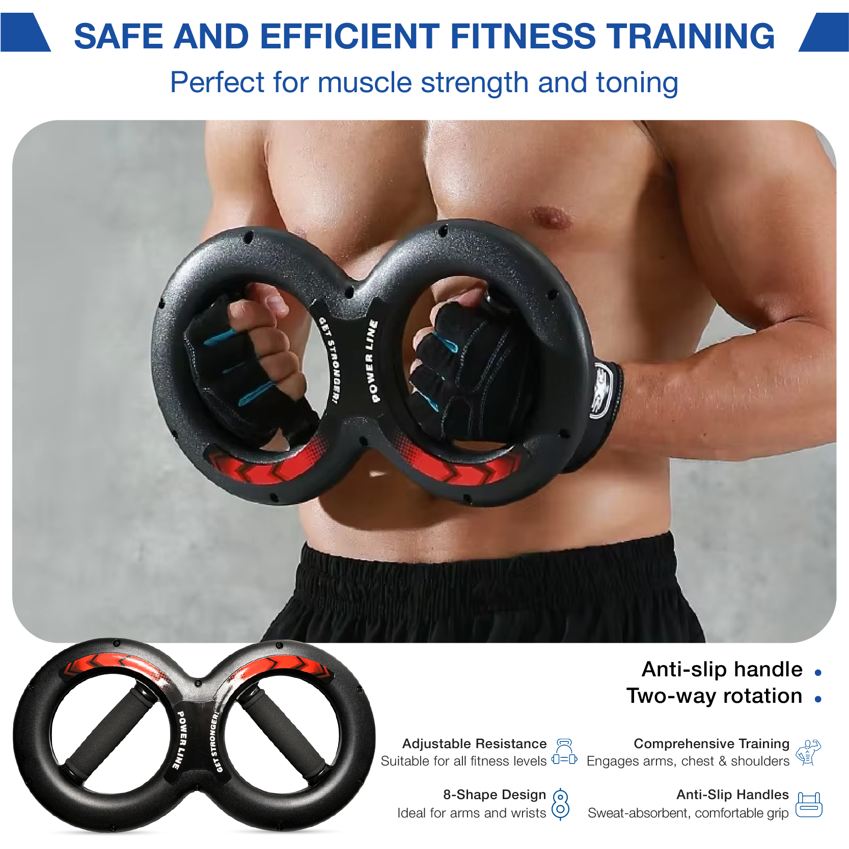 PowerGrip Handgelenktrainer | Kraft aufbauen, Leistung verbessern