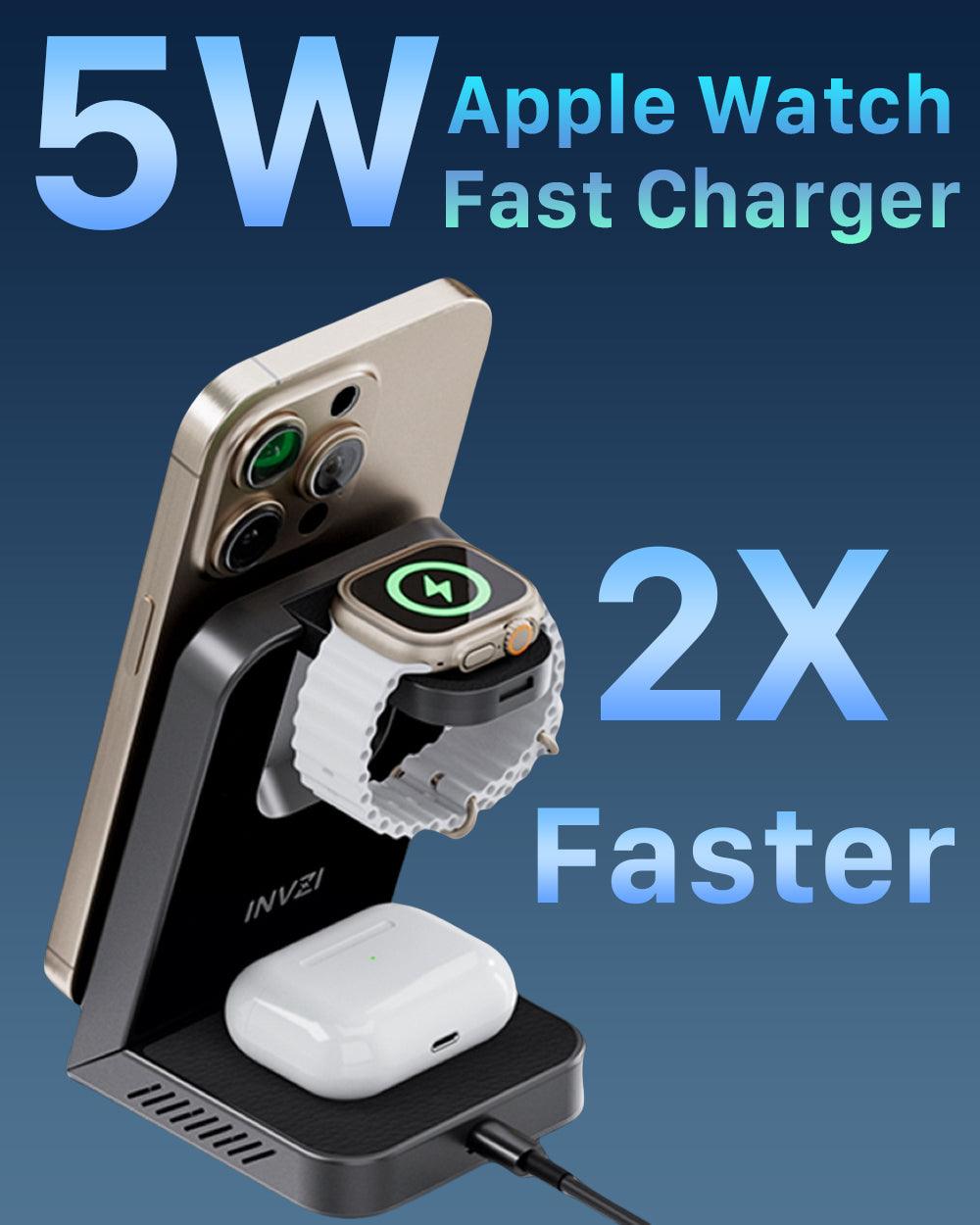 LuxCharge Elite Drahtlose Hub | 3-in-1 Schnellladungslösung für nahtlosen Komfort