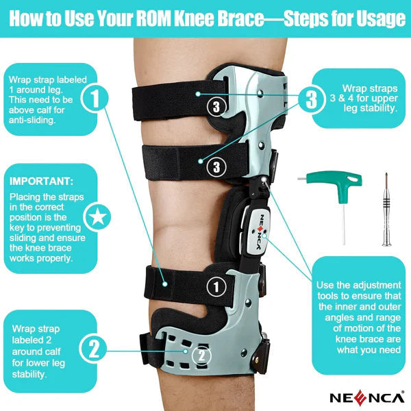KneeCare Pro Entlastungs-Knieorthese für mediale und laterale Unterstützung