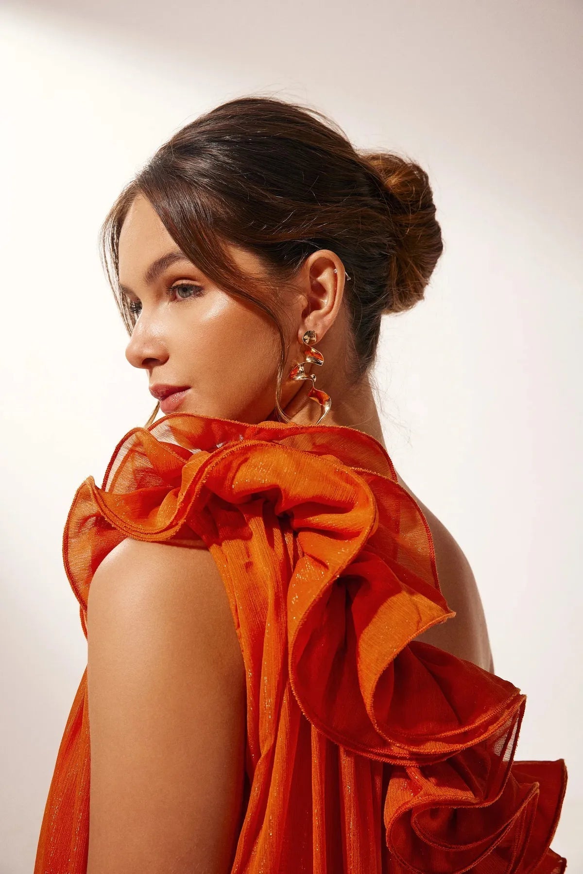 ElegantEve Asymmetrisches Abendkleid | Ein-Schulter-Design mit Blumenmuster für einen atemberaubenden Look