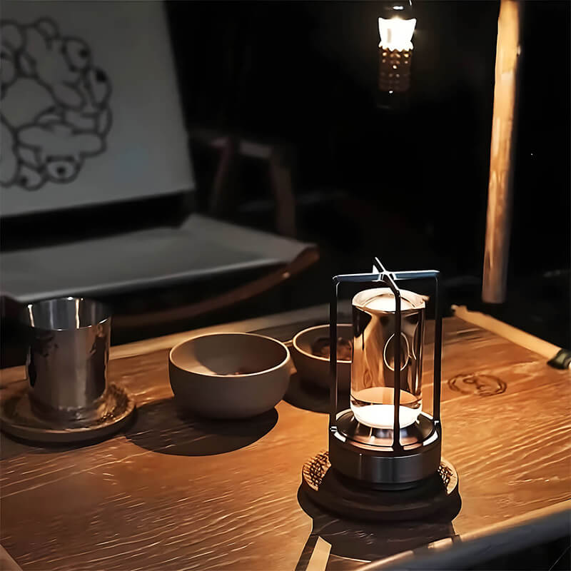 Auralight Drahtlose Tischlampe Kristallglas Touch Control