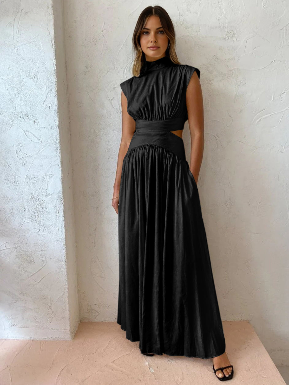 ChicAura Maxikleid | Elegantes, ärmelloses Kleid für festliche Anlässe