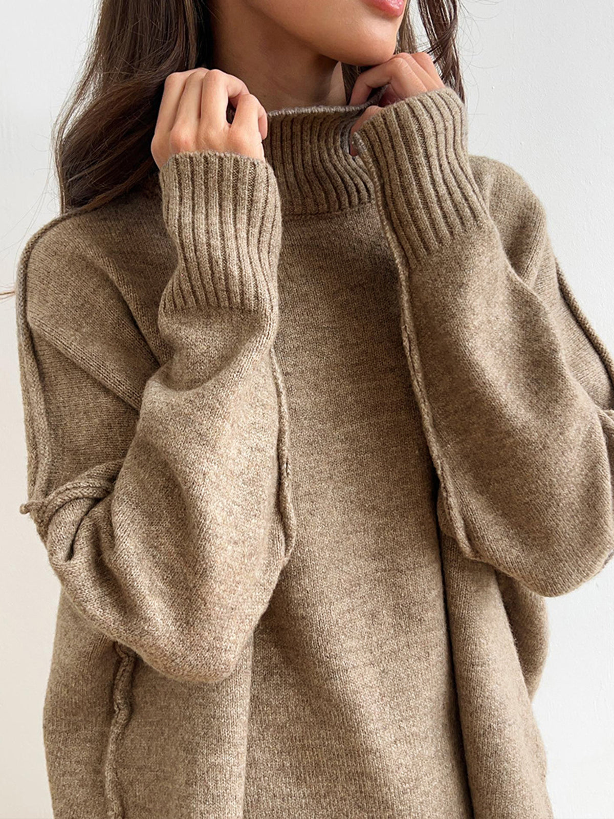 CozyNest Rollkragen-Loungewear-Set | Luxuriöser, weicher Strick für ultimativen Komfort und Stil
