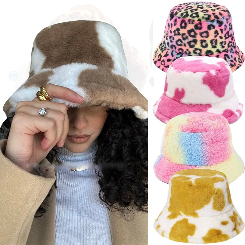 Samtweiche Wintermütze Luxusplüsch – Warmer Unisex Bucket Hat für kalte Tage