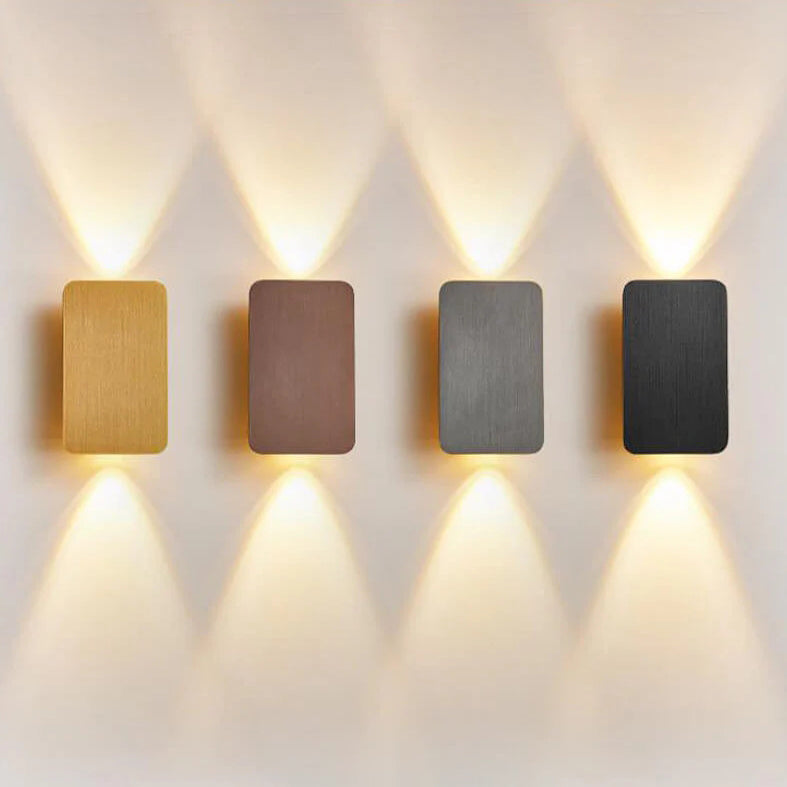 Nordic Minimalist Glas Rechteckige LED Wandleuchte 2-Licht