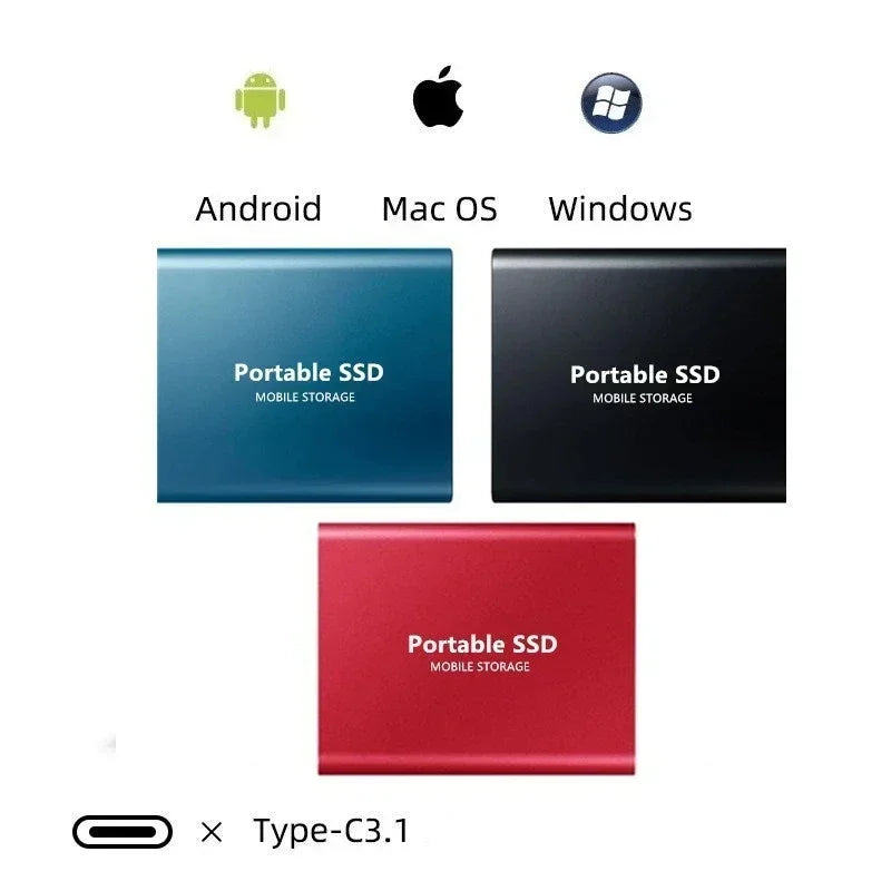 Tragbare SSD Speicher Extern Hochgeschwindigkeit USB-C 1050MB/s