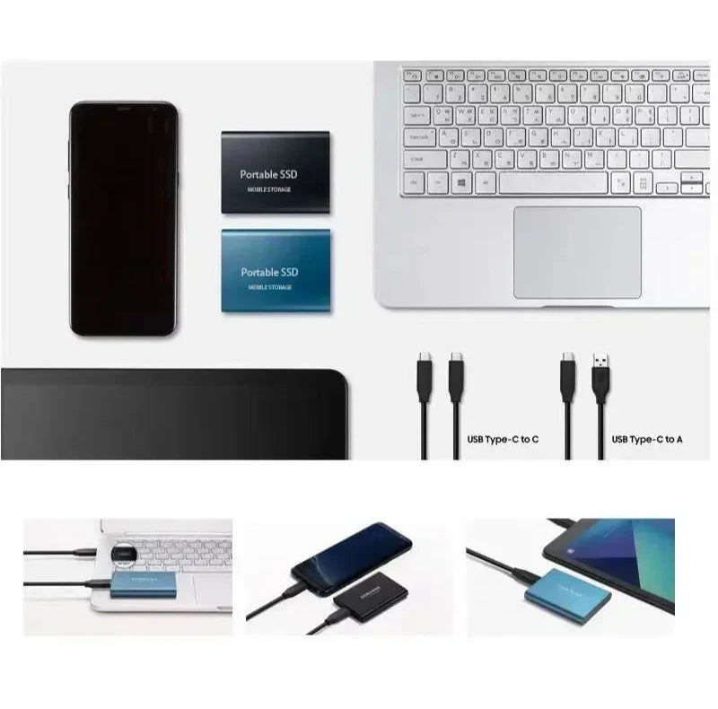 Tragbare SSD Speicher Extern Hochgeschwindigkeit USB-C 1050MB/s