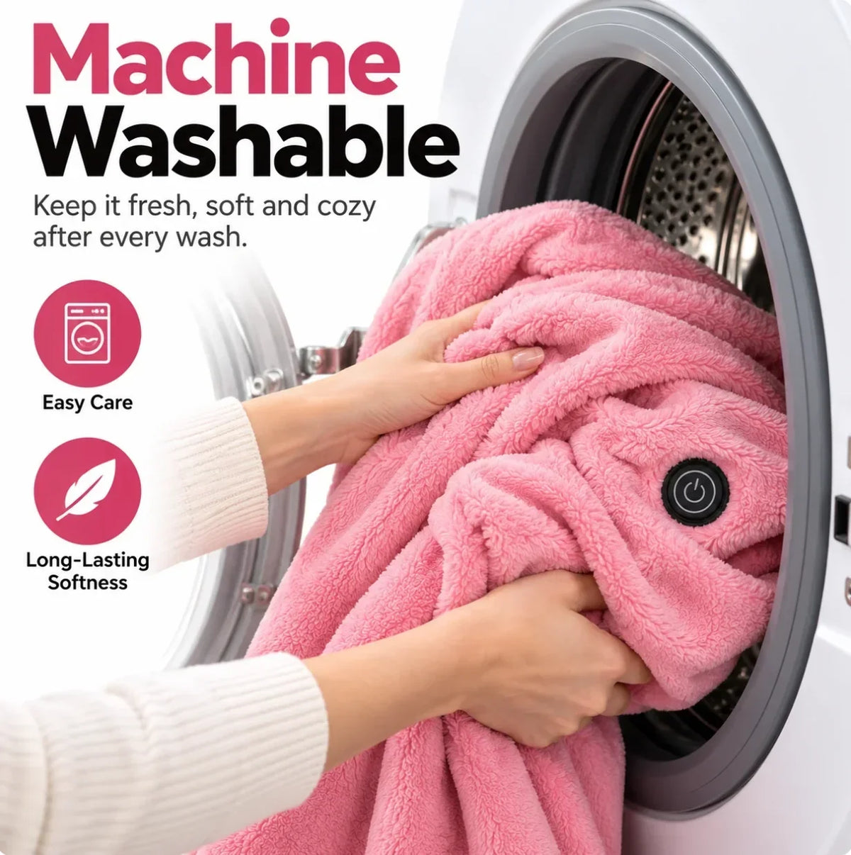 Elektrische beheizte Decke Poncho – 3 Wärmegrade