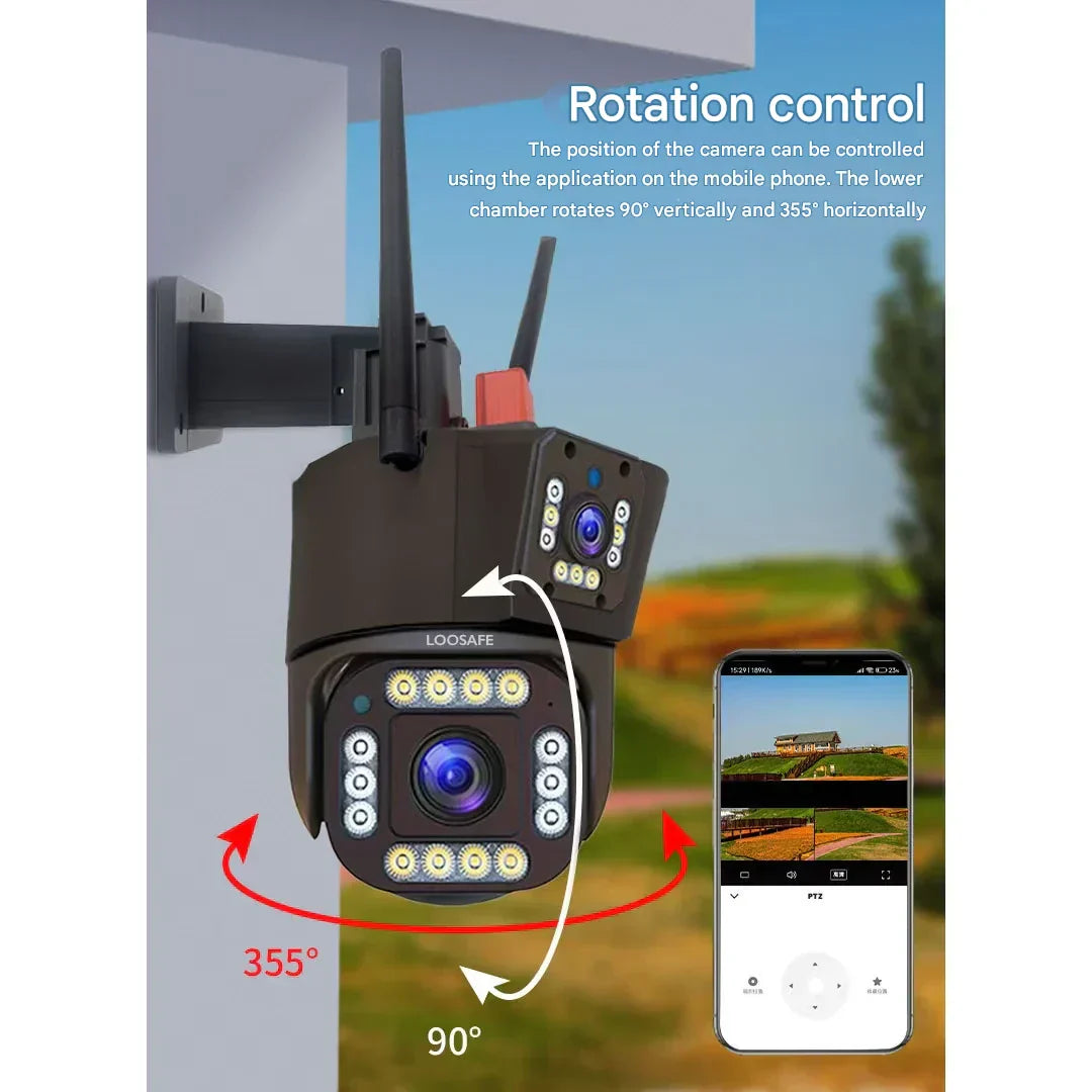 Drahtlose 4K Sicherheitskamera mit Solarpanel – DualGuard 4K