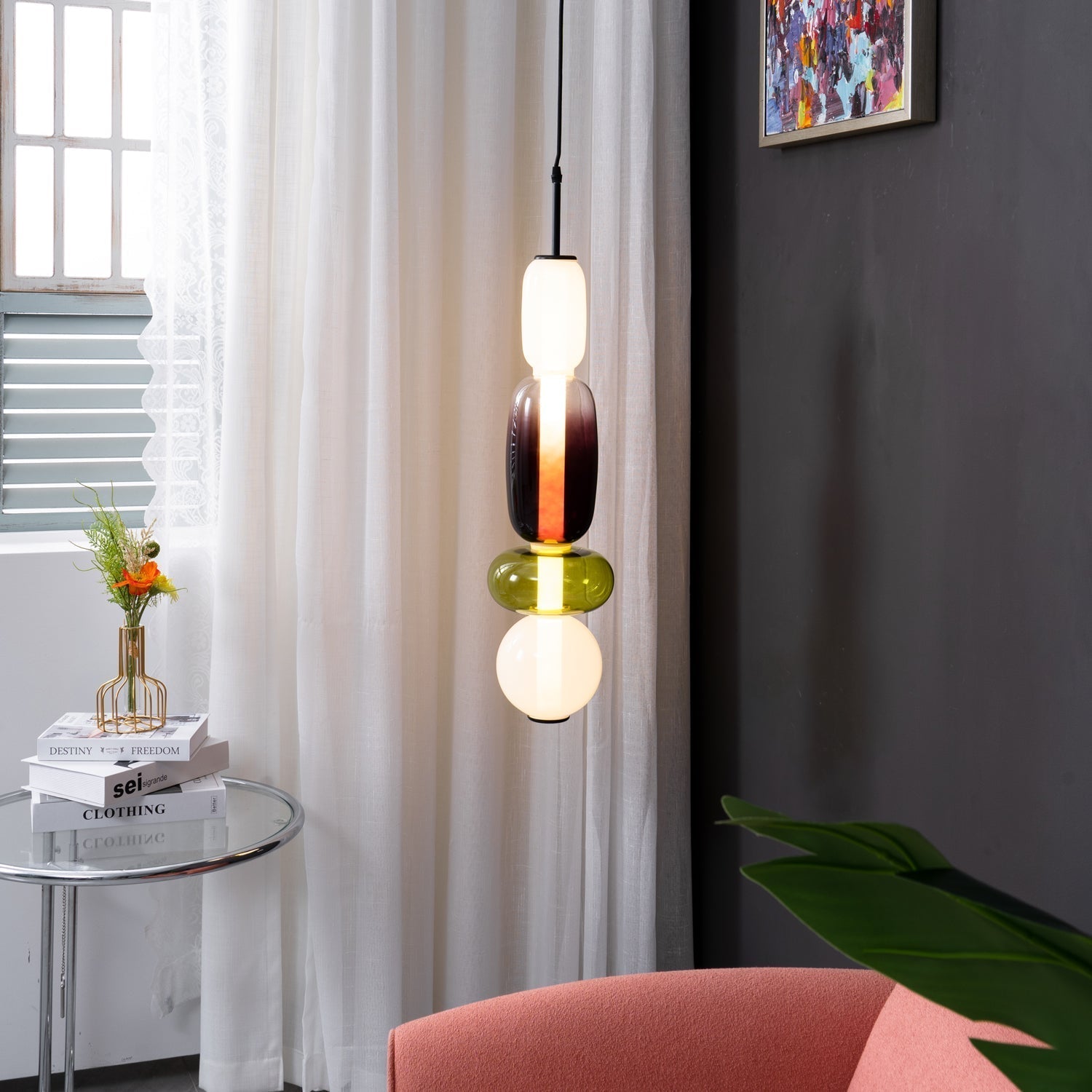 Zuckerfreies Glas Pendelleuchte