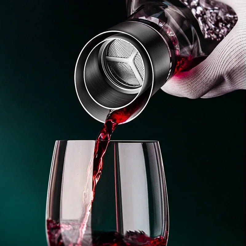 Bleifreie Kristallkaraffe mit Iceberg-Basis – 1500 ml Dekantierkaraffe für Rotwein