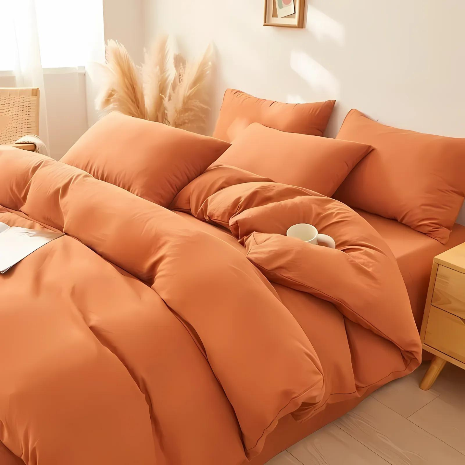 Charlotte Bettwäsche Set Baumwolle-Polyester 400 Fadenzahl – Verschiedene Farben
