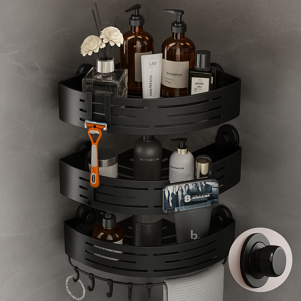 CaddyCraft Dreieckiger Dusch Organizer | Maximieren Sie den Raum mit einem stilvollen, vielseitigen Caddy