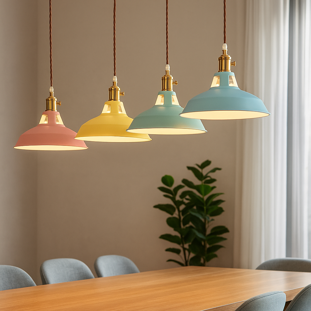Industrielle bunte Metall-Dompendelleuchte LED 1-Licht