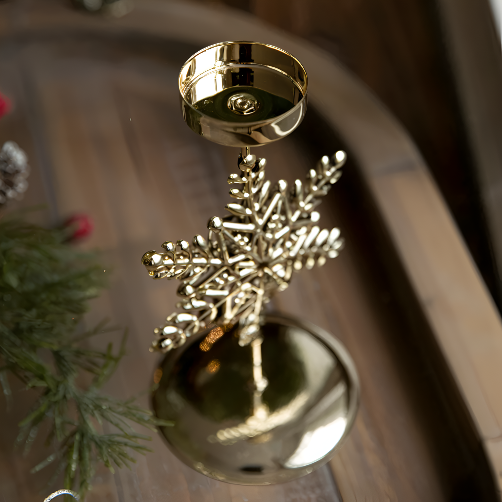 Vintage Goldene Weihnachtskerzenhalter – Stimmungsvolle Dekorative Tischdekoration