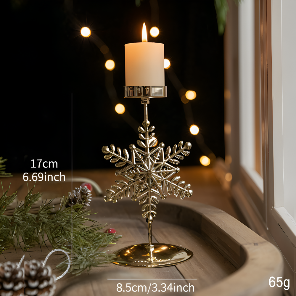 Vintage Goldene Weihnachtskerzenhalter – Stimmungsvolle Dekorative Tischdekoration