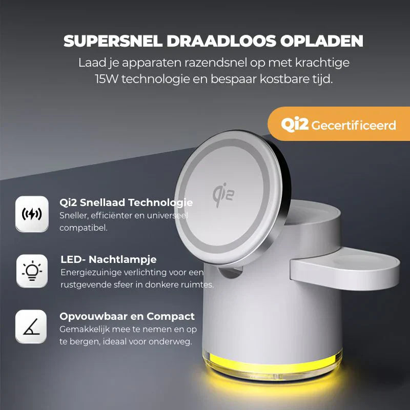 LuxDock Elite Ladegerät | Luxuriöse All-in-One-Lösung für Apple & Android Geräte