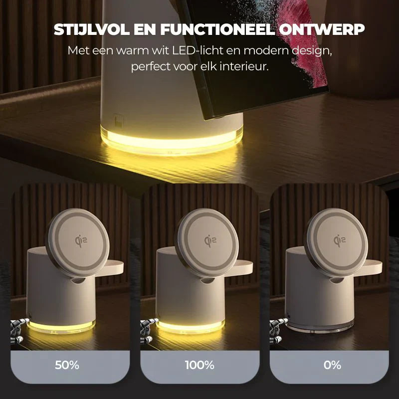 LuxDock Elite Ladegerät | Luxuriöse All-in-One-Lösung für Apple & Android Geräte