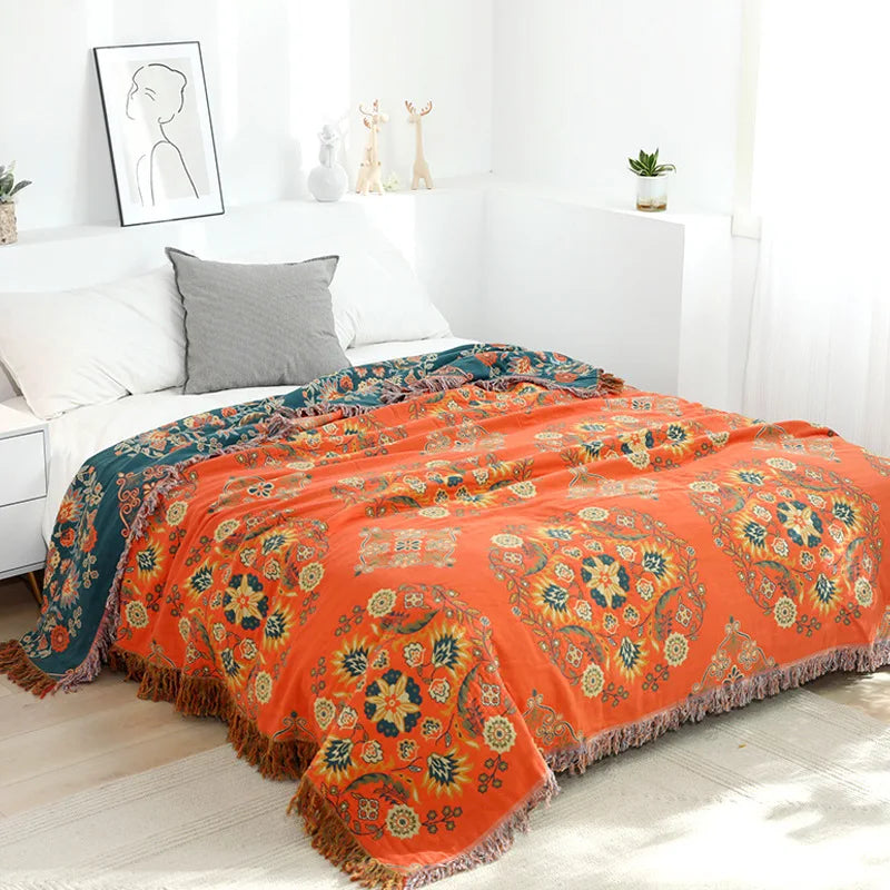 Cozy Luxe | Baumwollteppich mit Boho-Jacquard und vielseitigem Komfort
