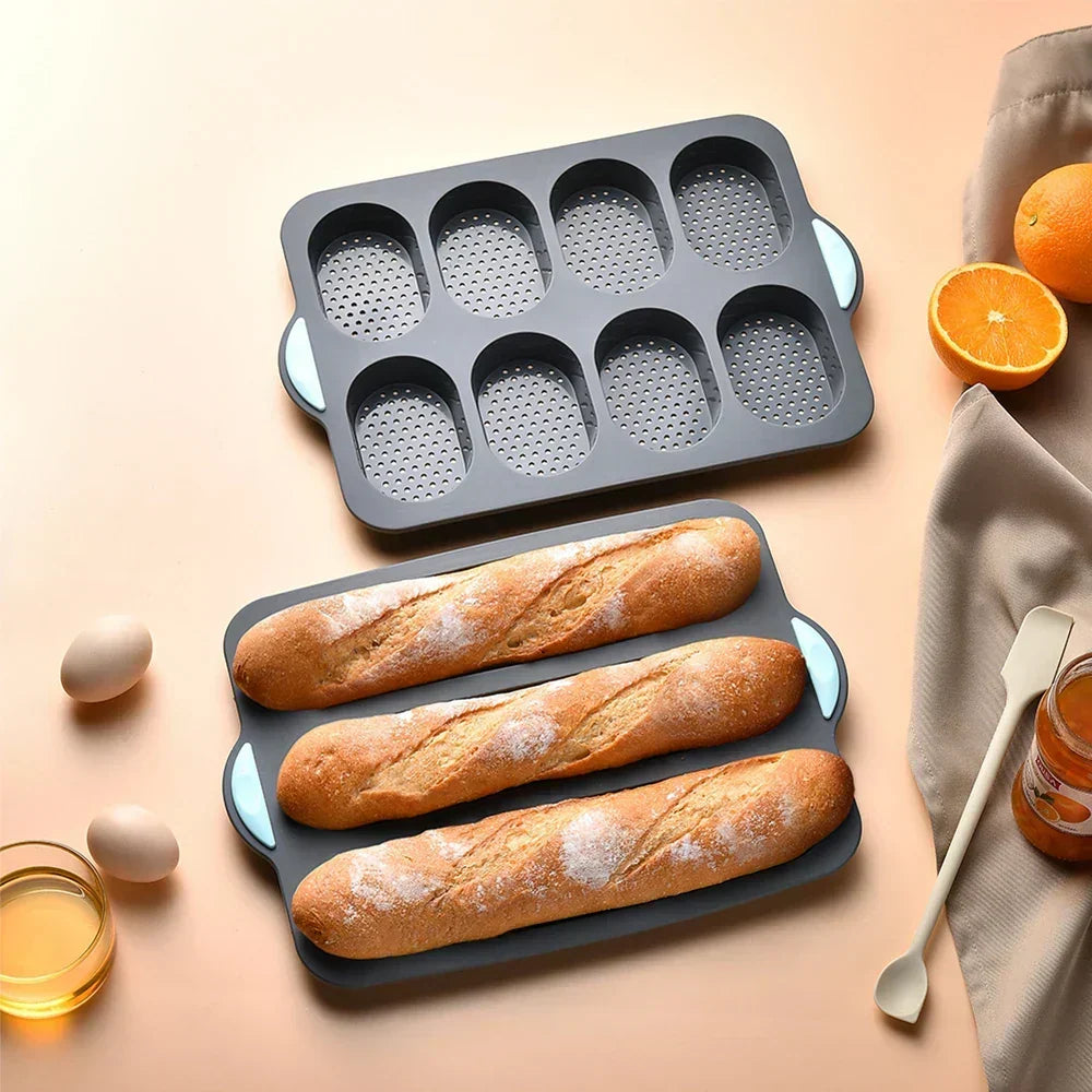 Silicon Baguette Backform mit Antihaftbeschichtung – Flexible Brotbackform