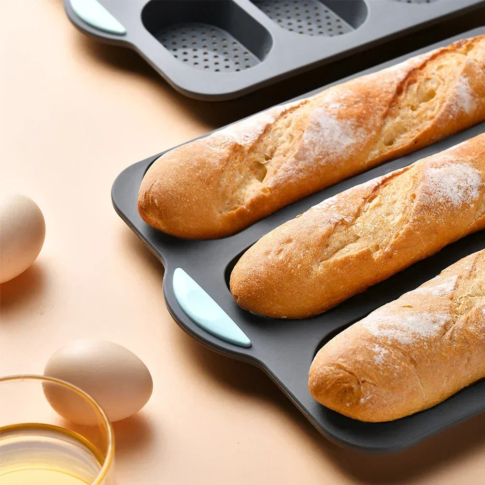 Silicon Baguette Backform mit Antihaftbeschichtung – Flexible Brotbackform