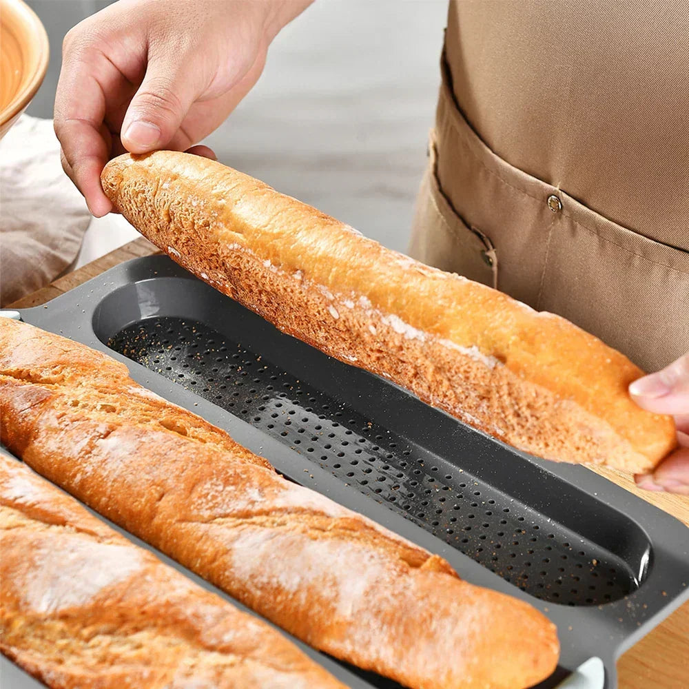 Silicon Baguette Backform mit Antihaftbeschichtung – Flexible Brotbackform