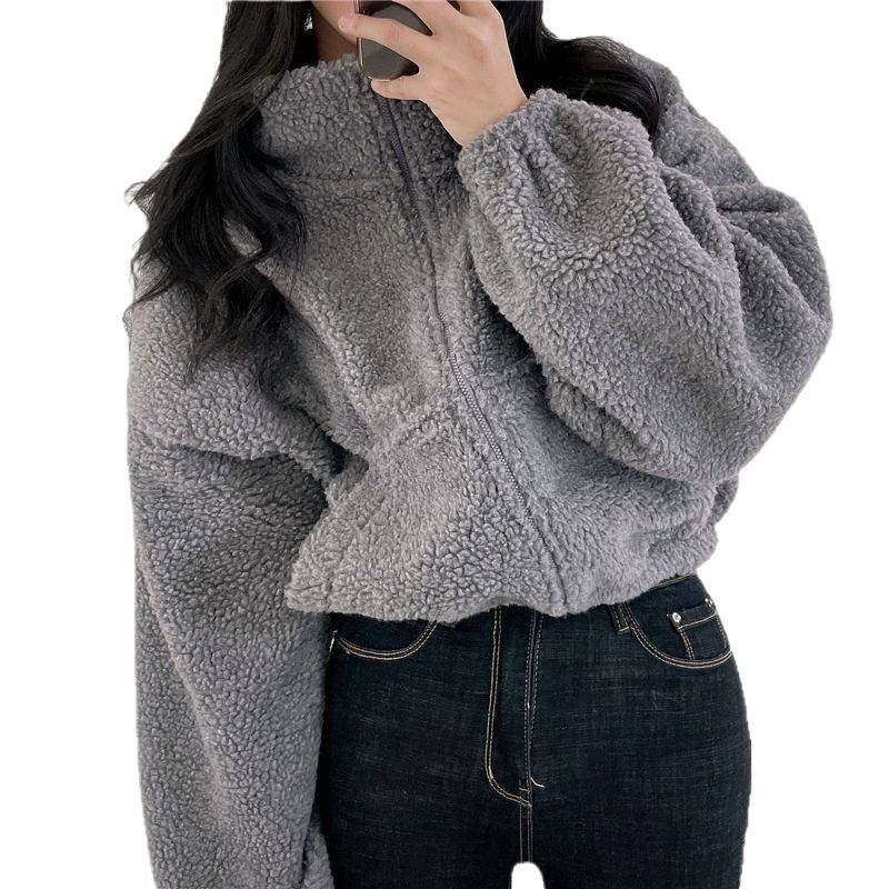 Damen Fleecejacke Oversized – Weiche und Warme Jacke mit Vordertaschen