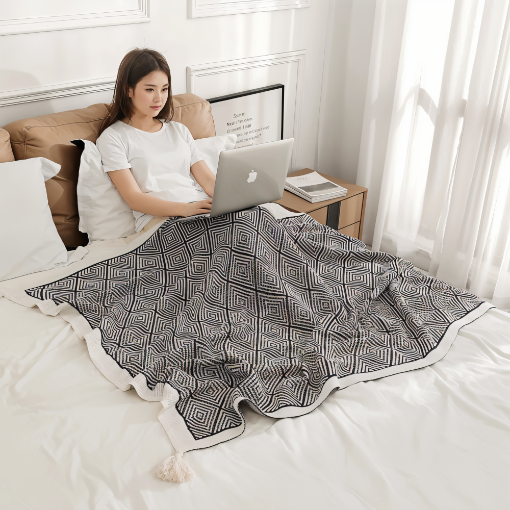 GeoComfort Fleece-Decken – Weiches, leichtes Polyester mit modernem Druck