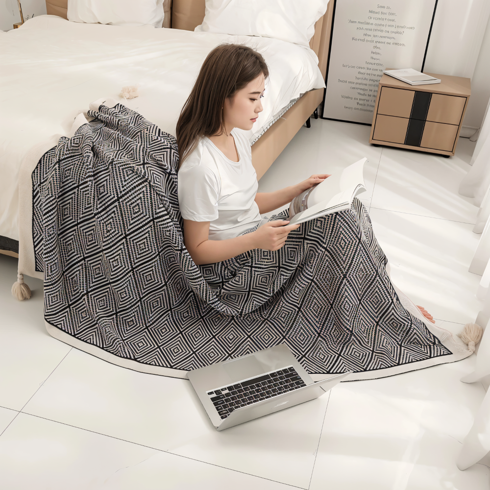 GeoComfort Fleece-Decken – Weiches, leichtes Polyester mit modernem Druck