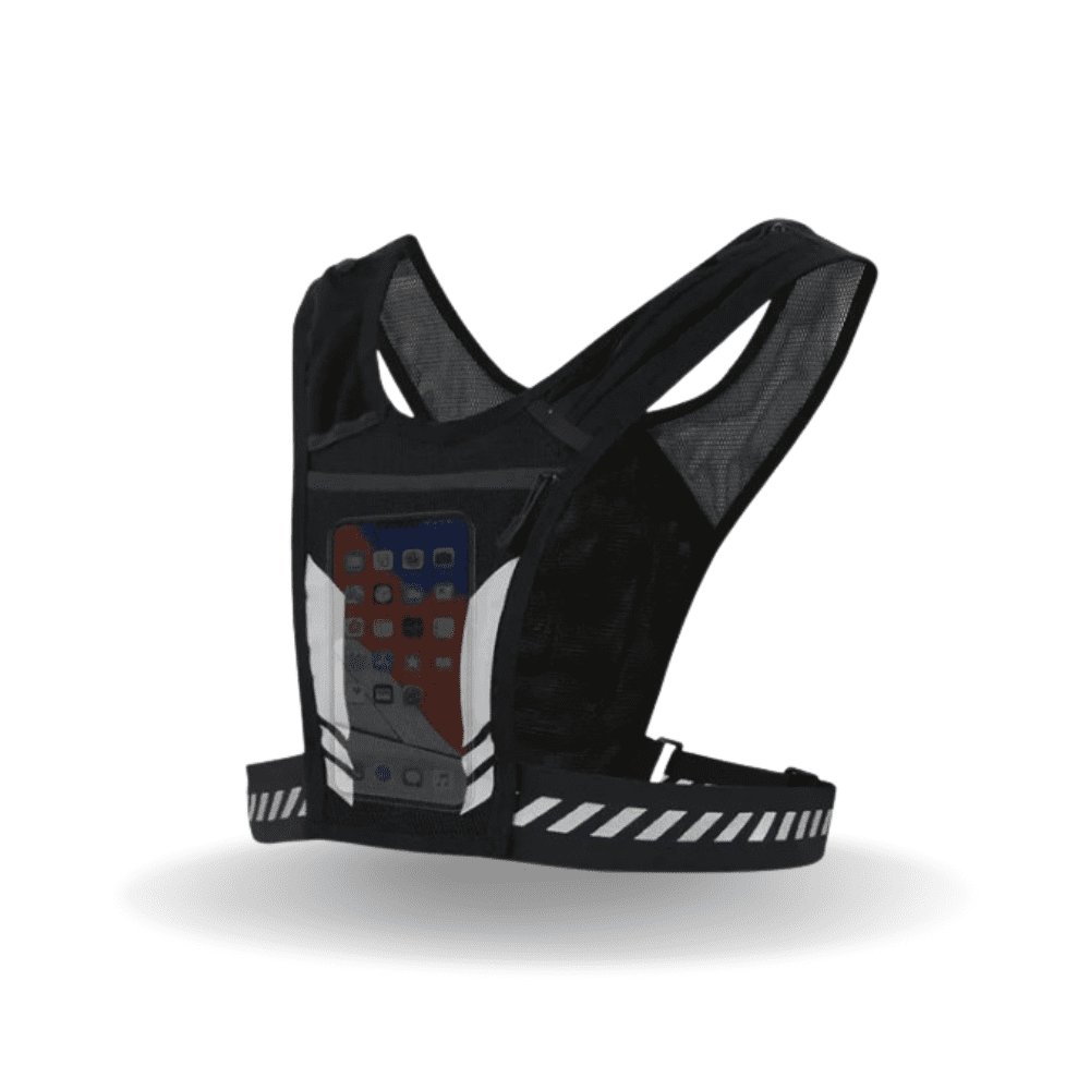SafeRunGear | Reflektierende Weste mit Handyhalter