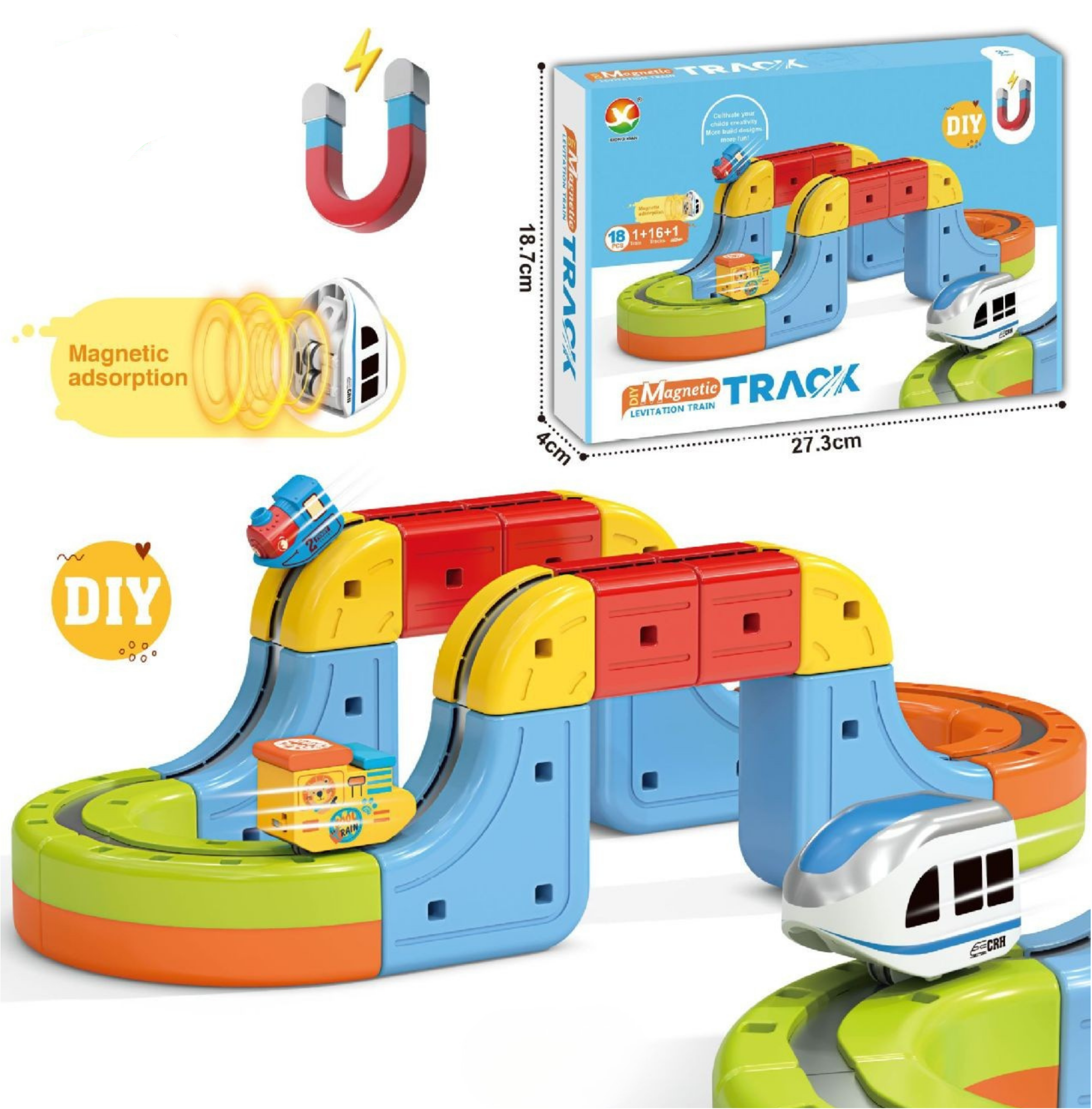 Magnetische Kubustreinset Kinderspielzeug