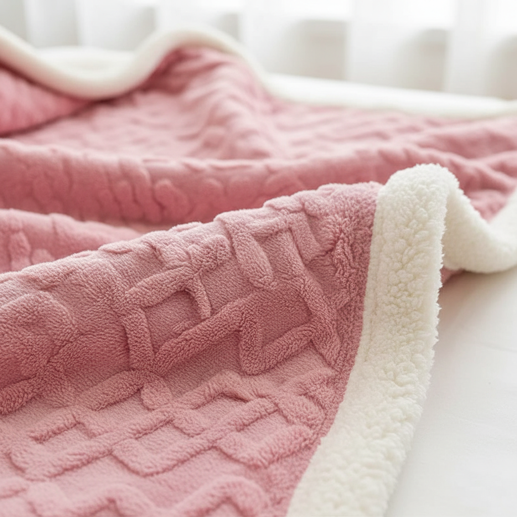 WarmThuis Winterdecke – Luxuriöse Lammwoll-Fleece-Decke mit beidseitigem Design