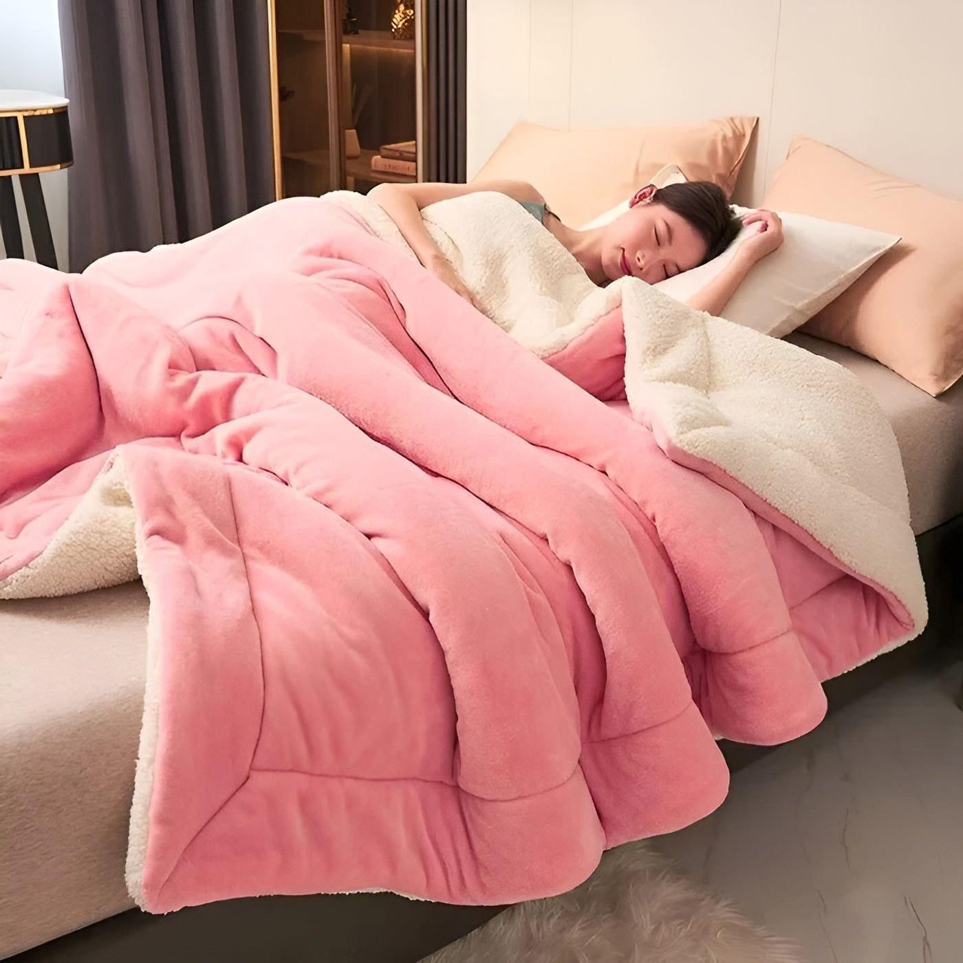 Doppelschicht Fleece Decke – Gemütlicher Warmer Komfort für Sofa und Bett, Weich und Langlebig, Maschinenwaschbar, Perfekt zum Einkuscheln