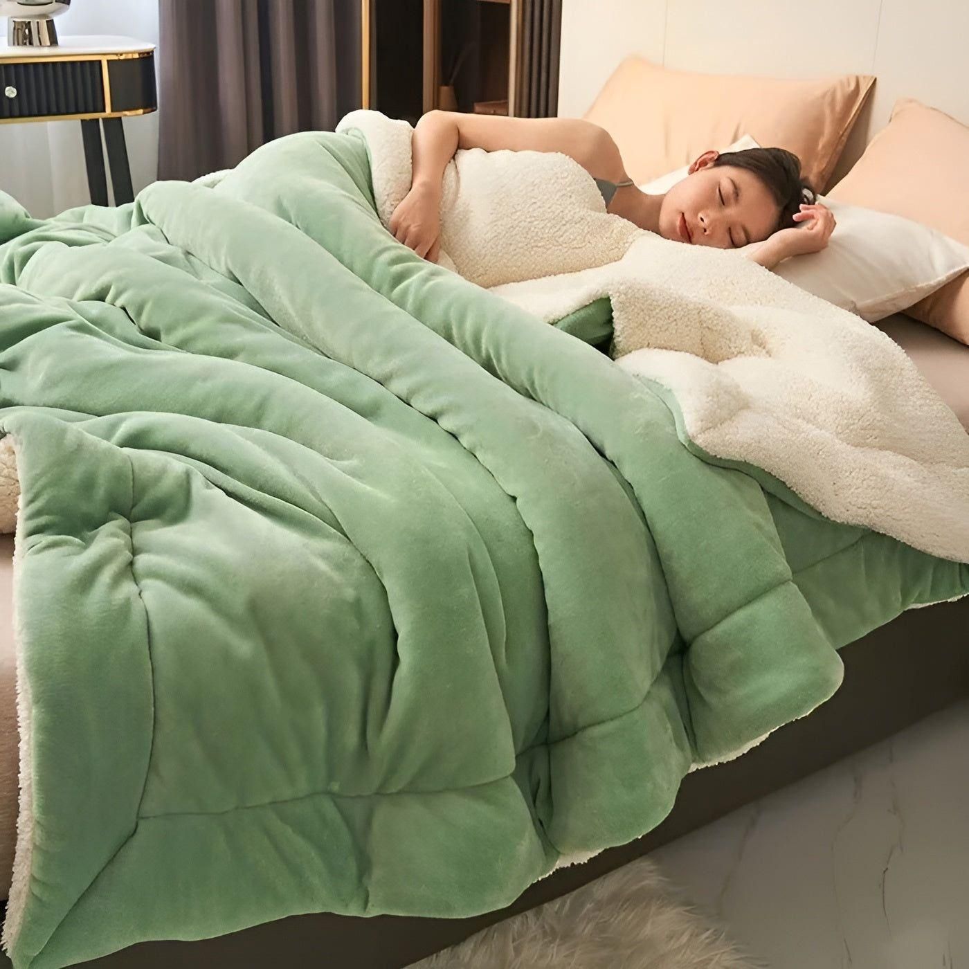 Doppelschicht Fleece Decke – Gemütlicher Warmer Komfort für Sofa und Bett, Weich und Langlebig, Maschinenwaschbar, Perfekt zum Einkuscheln