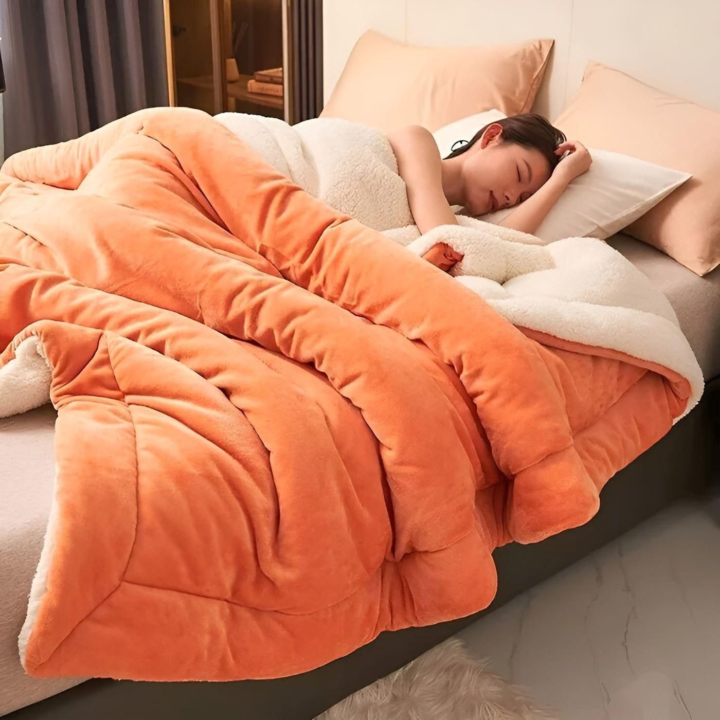 Doppelschicht Fleece Decke – Gemütlicher Warmer Komfort für Sofa und Bett, Weich und Langlebig, Maschinenwaschbar, Perfekt zum Einkuscheln