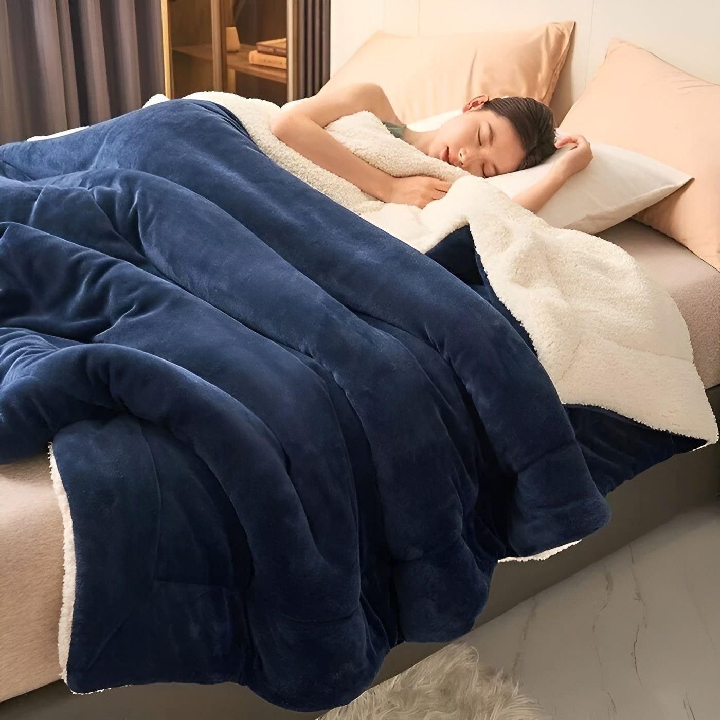 Doppelschicht Fleece Decke – Gemütlicher Warmer Komfort für Sofa und Bett, Weich und Langlebig, Maschinenwaschbar, Perfekt zum Einkuscheln